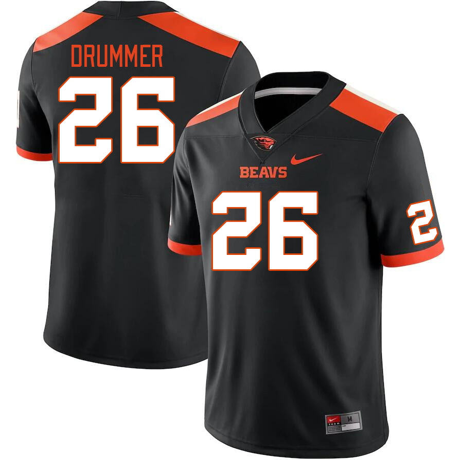 Men #26 Jhae Drummer Oregon State Beavers College Football Jerseys Stitched Sale-Black - Click Image to Close